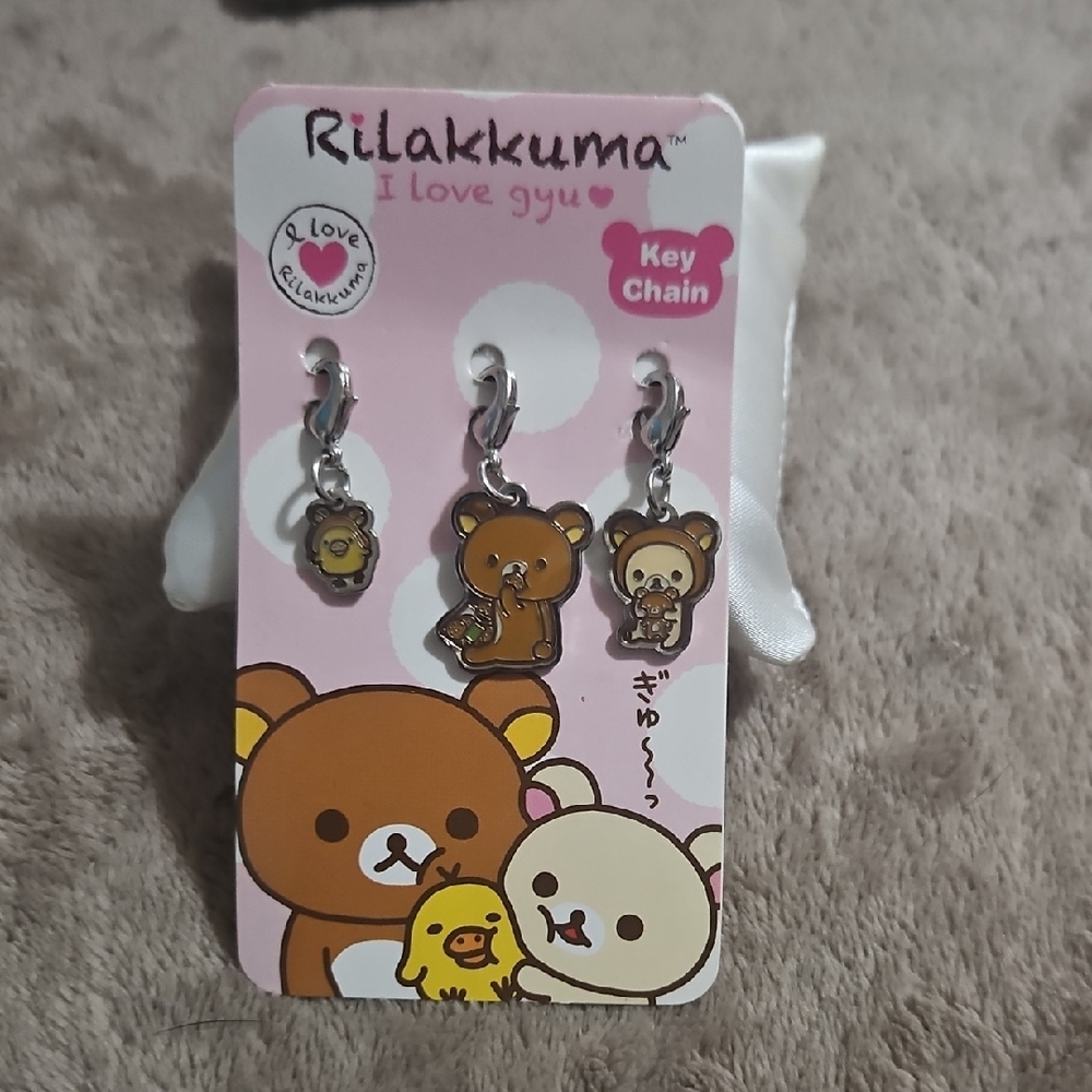 Rilakkuma Keycharm/Zipper Pull Set